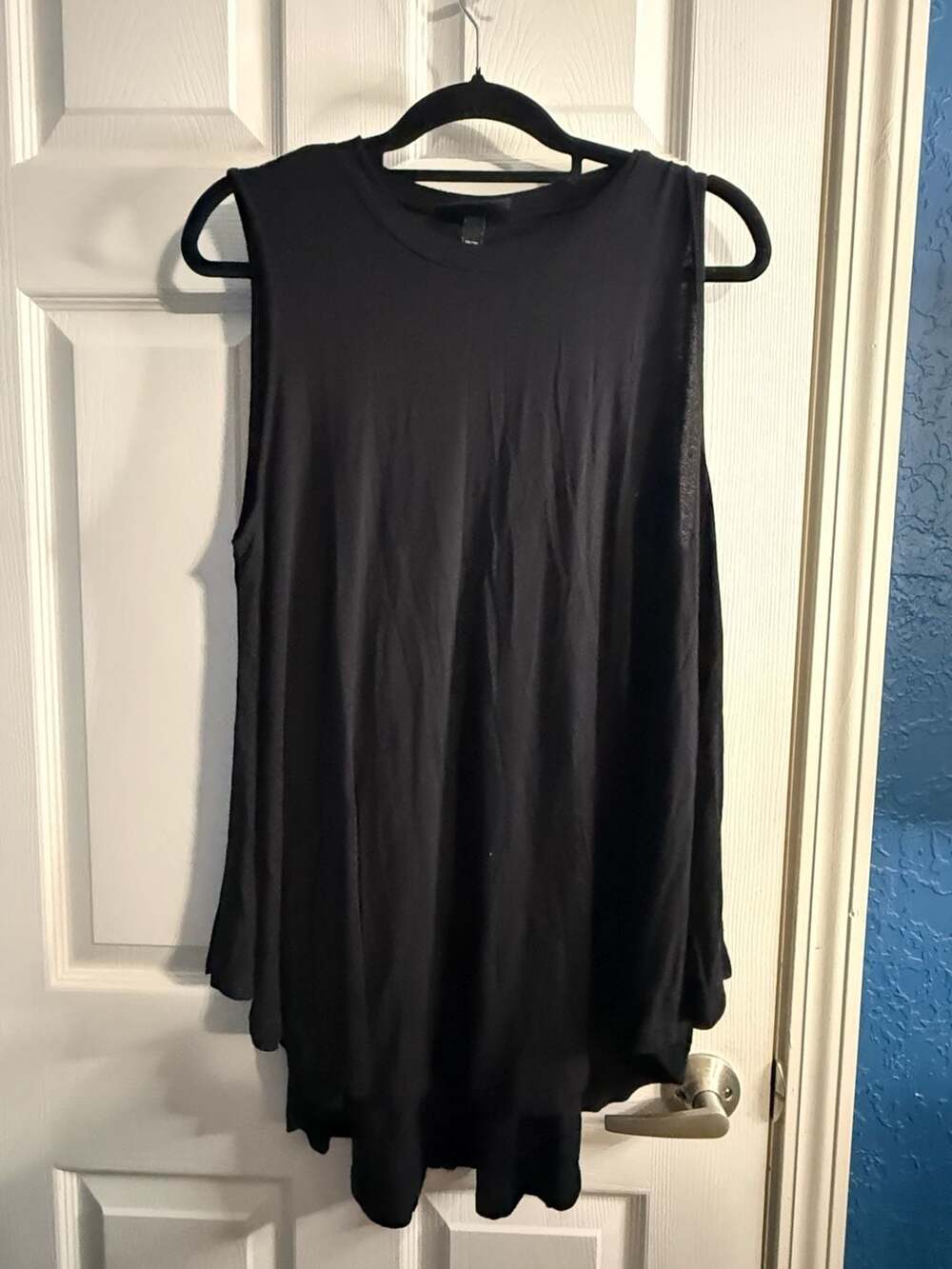 Lane Bryant Black Sleeveless High-Neck Tunic Top